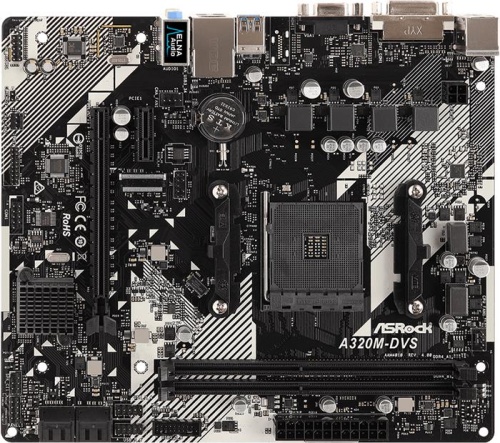 Мат. плата SocketAM4 ASRock A320M-DVS R4.0