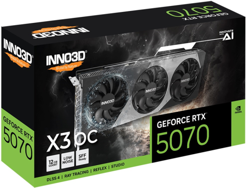 INNO3D RTX 5070 X3 OC//RTX5070, HDMI, DP*3, 12G,D7 фото 3 INNO3D RTX 5070 X3 OC//RTX5070, HDMI, DP*3, 12G,D7 фото 3