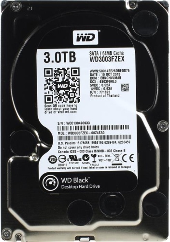 Жесткий диск SATA HDD Western Digital 3ТБ WD3003FZEX Black