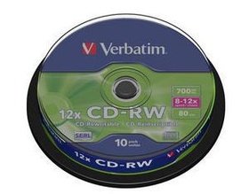  CD-RW Verbatim 700 8x-12x 43480