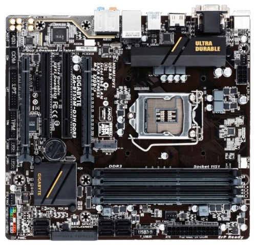 Мат. плата Socket1151 GIGABYTE GA-B150M-D3H DDR3