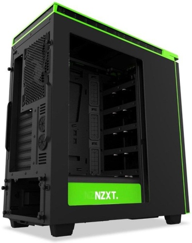 Корпус Miditower NZXT CA-H442W-M9 H440 BLACK/GREEN фото 7