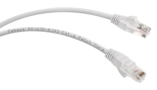 Патчкорд UTP Cabeus PC-UTP-RJ45-Cat.6-1m-WH Патчкорд UTP Cabeus PC-UTP-RJ45-Cat.6-1m-WH