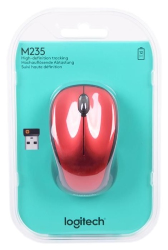 Беспроводная мышь Logitech Wireless Mouse M235 Red 910-002496 фото 4 Беспроводная мышь Logitech Wireless Mouse M235 Red 910-002496 фото 4