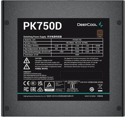 Блок питания Deepcool 750W PK750D (R-PK750D-FA0B-EU) фото 3