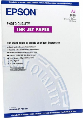 Бумага для фото-печати Epson Photo Quality Ink Jet S041068