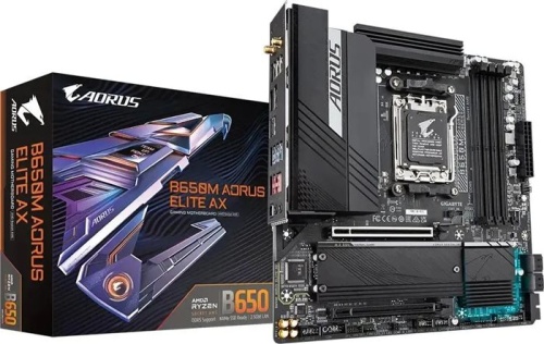 Мат. плата SocketAM5 GIGABYTE B650M AORUS ELITE AX фото 6