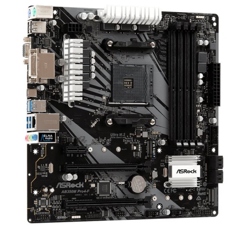 Мат. плата SocketAM4 ASRock AB350M PRO4-F фото 4