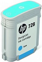 Оригинальный струйный картридж Hewlett Packard 728 F9J63A голубой