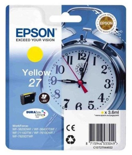 Оригинальный струйный картридж Epson T2702 C13T27044022 желтый