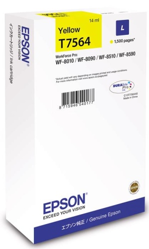 Оригинальный струйный картридж Epson T756440 Желтый C13T756440