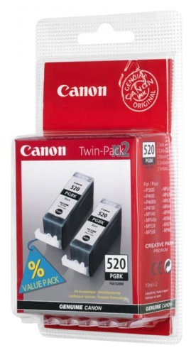 Оригинальный струйный картридж Canon PGI-520BK 2932B012 черный x2 уп.