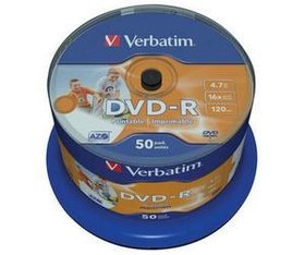  DVD-R Verbatim 4.7 16x Printable/Imprimable 43649