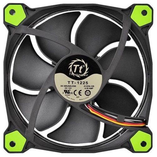 Вентилятор для корпуса Thermaltake Riing 12 LED Green + LNC CL-F038-PL12GR-A фото 2