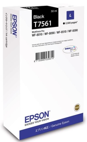 Оригинальный струйный картридж Epson T756140 Черный C13T756140