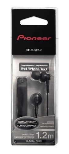 Наушники Pioneer SE-CL522-K черный 1,2м фото 2 Наушники Pioneer SE-CL522-K черный 1,2м фото 2