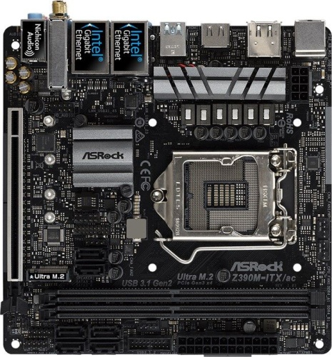 Мат. плата Socket1151v2 ASRock Z390M-ITX/AC