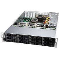 Supermicro SuperChassis 2U LA26E1C4-R609LP/no HDD(12)LFF/7xLP/2x600W/(12" x 13", 13.68" x 13", 12" x 10")E-ATX, ATX/Backplane 12xSATA3/SAS3
