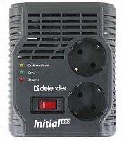 Стабилизатор напряжения Defender 200Вт AVR Initial 600VA 99016