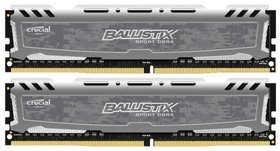 Модуль памяти DDR4 Crucial 16Gb 2x8GB Ballistix Sport LT Grey BLS2C8G4D26BFSB