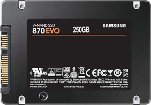 Накопитель SSD SATA 2.5 Samsung 250Gb 870 EVO (MZ-77E250BW) фото 5