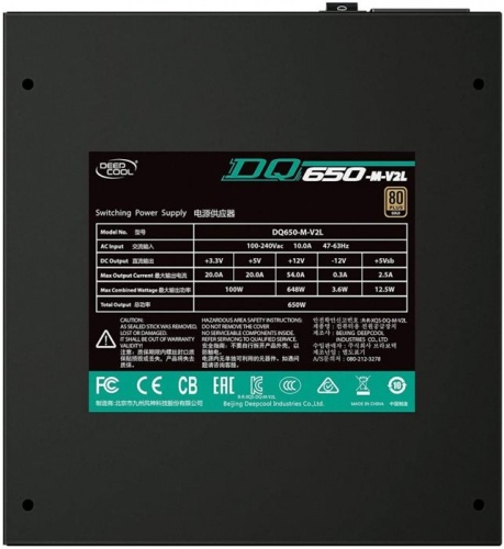 Блок питания Deepcool 650W DQ650-M-V2L DP-GD-DQ650-M-V2L фото 4