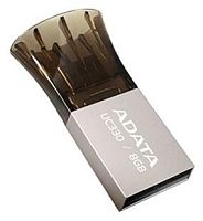 Накопитель USB flash A-DATA 8GB DashDrive UC330 OTG Серебро/Черный AUC330-8G-RBK