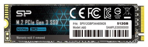 Накопитель SSD M.2 Silicon Power 512GB A60 SP512GBP34A60M28