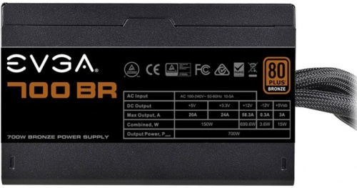 Блок питания EVGA 700W 700 BR (100-BR-0700-K2) фото 2