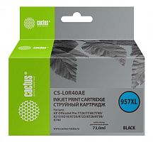 Картридж струйный совместимый Cactus 957XL CS-L0R40AE черный