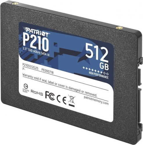 Накопитель SSD SATA 2.5 Patriot Memory 512Gb P210S512G25 P210 2.5 (P210S512G25)