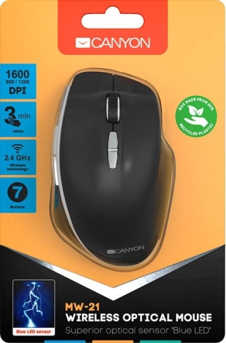 Беспроводная мышь CANYON CNS-CMSW21B фото 6 Беспроводная мышь CANYON CNS-CMSW21B фото 6