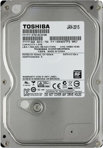 Жесткий диск SATA HDD Toshiba 1000ГБ DT01ACA100 9F13180