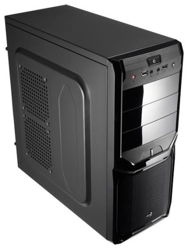 Корпус Miditower Aerocool V3X Black Edition, черный (без БП)