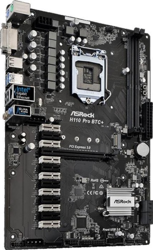 Мат. плата Socket1151 ASRock H110 Pro BTC+ фото 3