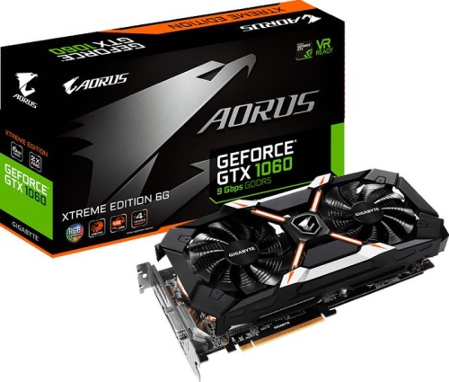 Видеокарта PCI-E GIGABYTE 6144 Мб GeForce GTX1060 Gigabyte WindForce 3X GV-N1060AORUS-6GD фото 7