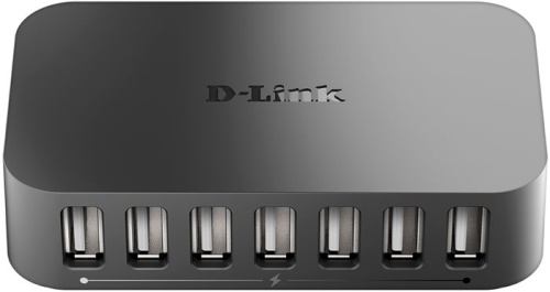 Разветвитель USB2.0 D-Link DUB-H7 черный (DUB-H7/F1A)