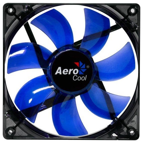 Вентилятор для корпуса Aerocool Lightning 12см Blue Edition (синяя подсветка)