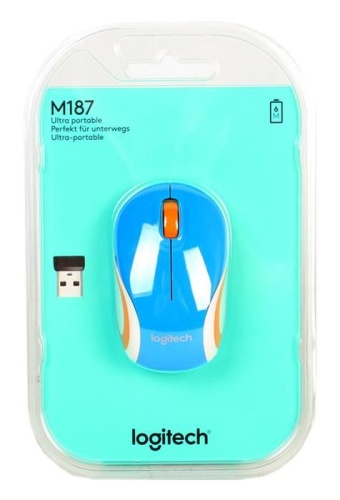Беспроводная мышь Logitech Wireless Mini Mouse M187 Blue 910-002733 фото 5 Беспроводная мышь Logitech Wireless Mini Mouse M187 Blue 910-002733 фото 5