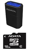 Карта памяти Micro SDHC A-Data 16ГБ AUSDH16GCL10-RM3BKBL