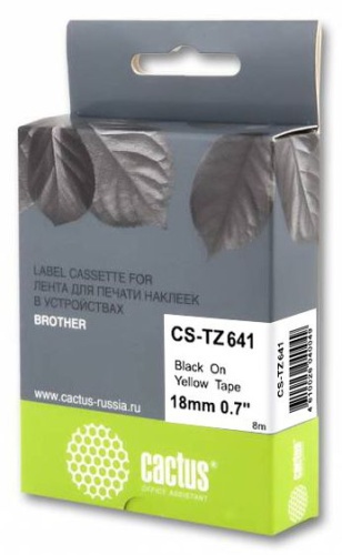 Картридж матричный Cactus CS-TZ641 черный Картридж матричный Cactus CS-TZ641 черный