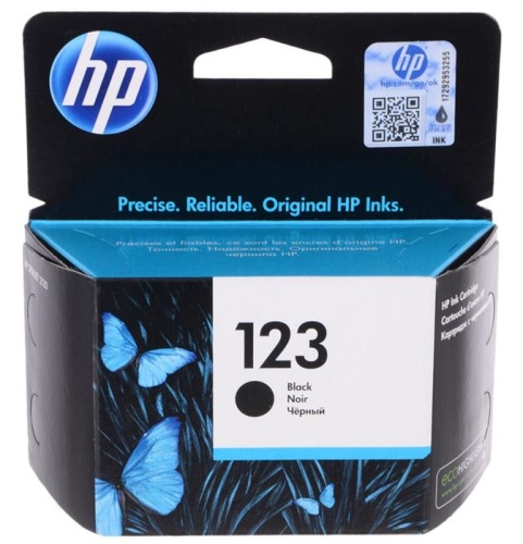 Оригинальный струйный картридж Hewlett Packard 123 Black (Черный) F6V17AE