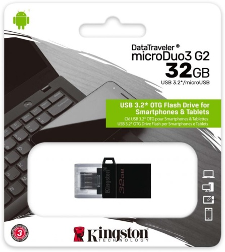 Накопитель USB flash Kingston 32 Гб DataTraveler microDuo3 G2 DTDUO3G2/32GB фото 2