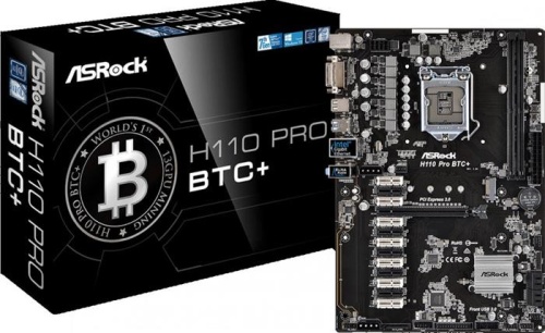 Мат. плата Socket1151 ASRock H110 Pro BTC+ фото 5