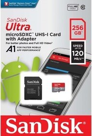   micro SDXC SanDisk 256Gb Ultra SDSQUA4-256G-GN6MA