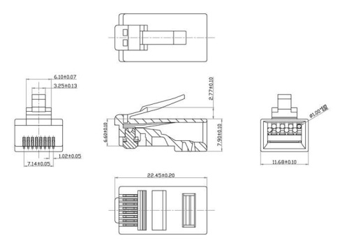 Фурнитура коннектор Cabeus 8P8C-C6 фото 2 Фурнитура коннектор Cabeus 8P8C-C6 фото 2