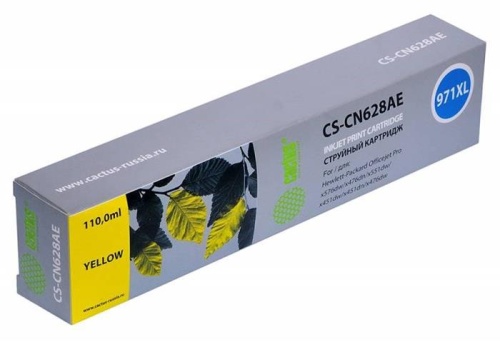 Картридж струйный совместимый Cactus CS-CN628AE №971XL желтый