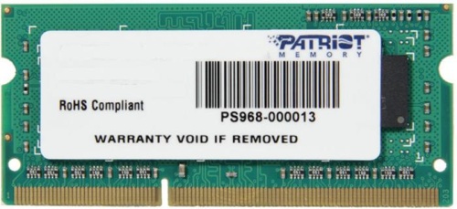 Модуль памяти SO-DIMM DDR3 Patriot Memory 4Gb Patriot PSD34G133381S
