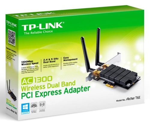 Сетевой адаптер WiFi TP-Link Archer T6E AC1300 фото 4