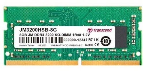 Модуль памяти SO-DIMM DDR4 Transcend 8Гб JetRam JM3200HSB-8G Модуль памяти SO-DIMM DDR4 Transcend 8Гб JetRam JM3200HSB-8G